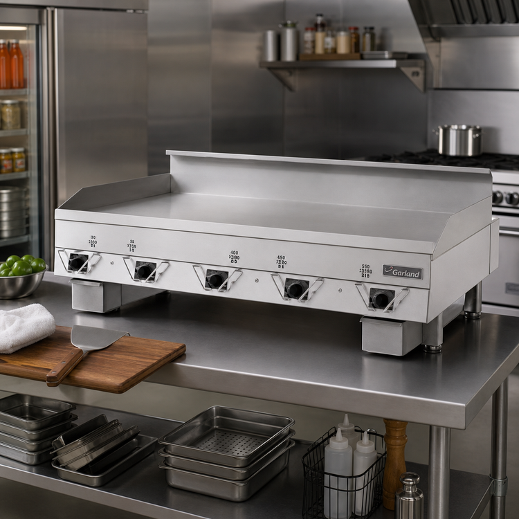 Product image #2 for Garland Master CG-60F 60-Inch Countertop Gas Front Drain Production Griddle