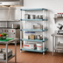 Thumbnail image #2 for MetroMax Q 4-Shelf Stationary Polymer Shelving Starter Unit, 48W x 21D x 63H