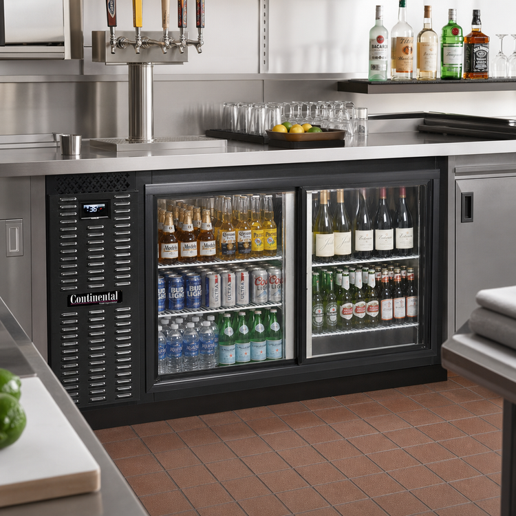 Product image #2 for Continental Refrigerator BB69NSGD 69" Refrigerated Back Bar Cooler with Sliding Glass Doors
