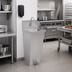Thumbnail image #2 for John Boos Pro-Bowl Floor-Mount Stainless Steel Hand Sink with Tapered Pedestal, 14 x 10 x 5 Bowl