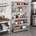 Thumbnail image #2 for Fermostock 5-Tier Modular Shelving Add-On Unit with Removable Polymer Inserts, 42W x 14D x 83H