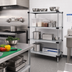 Thumbnail image #2 for 4-Shelf Solid Stainless Steel Stationary Shelving Starter Kit, 54 x 18 x 54 Inches