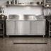Thumbnail image #2 for John Boos 72-Inch Stainless Steel Beverage Unit Cabinet Base with Left-Side Trash Chute and Hinged Doors