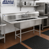 Thumbnail image #2 for Eagle Group BlendPort® BPFC Series Three-Compartment Stainless Steel Sink with 18 x 24 Bowls and Dual 24-Inch Drainboards