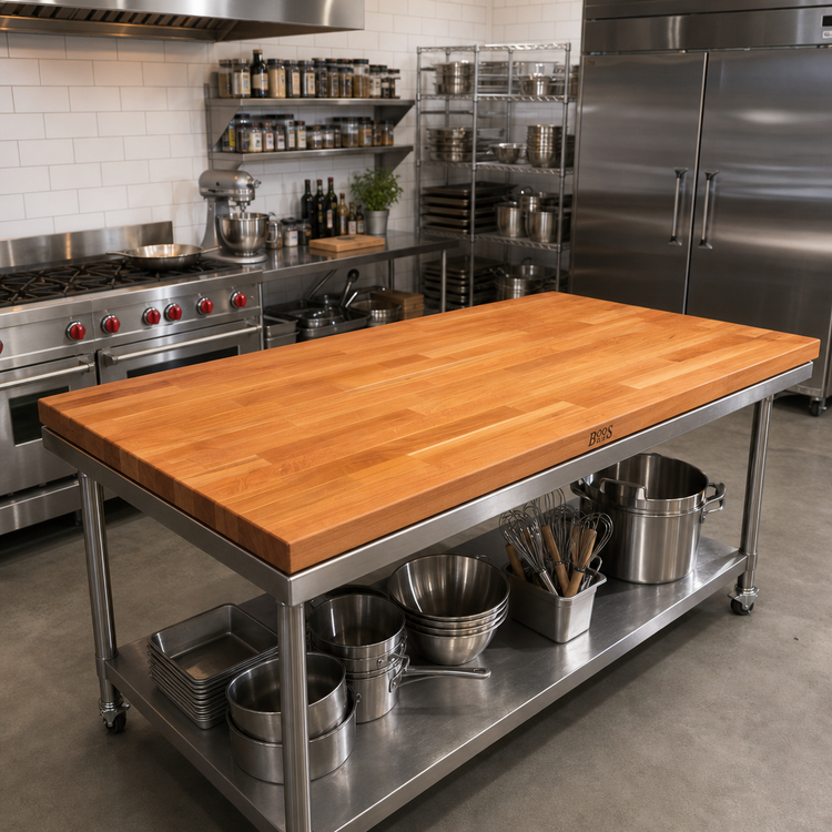 Product image #2 for Boos Block American Cherry Edge Grain Kitchen Countertop, 84 x 48 x 1-3/4 Inch, Varnique Finish