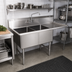 Thumbnail image #2 for John Boos B Series 2-Compartment Sink with Right Drainboard, 16-Gauge Stainless Steel