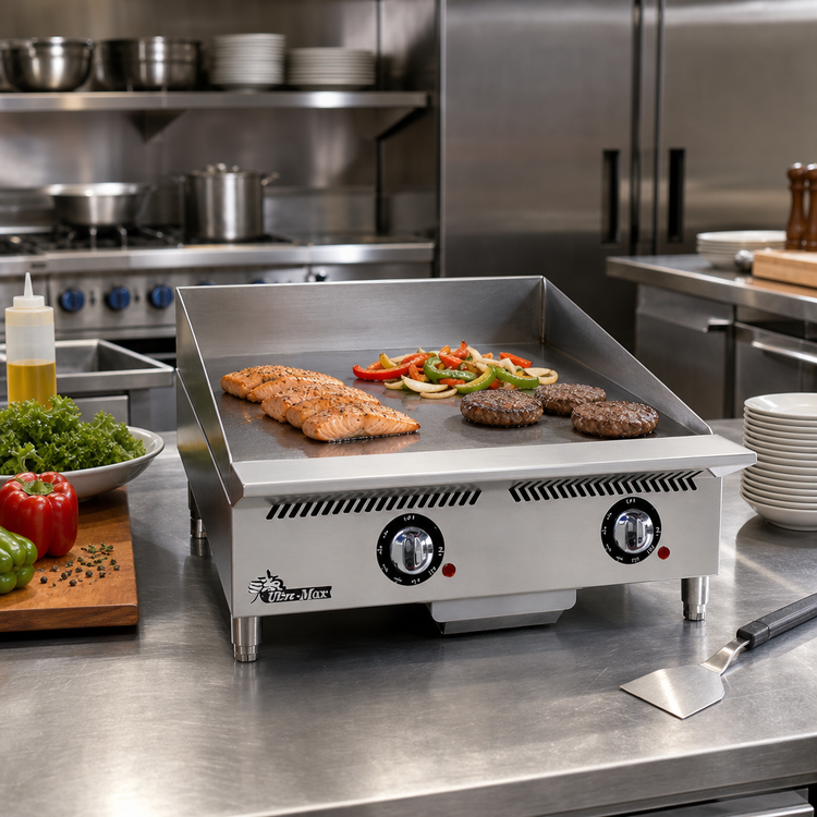 Product image #2 for Ultra-Max 24-Inch Countertop Gas Griddle with Mechanical Snap-Action Thermostat and Steel Plate