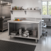 Thumbnail image #2 for Advance Tabco Special Value Economy 72-Inch x 30-Inch 16-Gauge 304 Stainless Steel Open Base Work Table with 5-Inch Backsplash