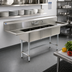 Thumbnail image #2 for BlendPort BPFC Series Freestanding 3-Compartment Stainless Steel Sink with 2 Drainboards, 15-Inch x 15-Inch Bowls