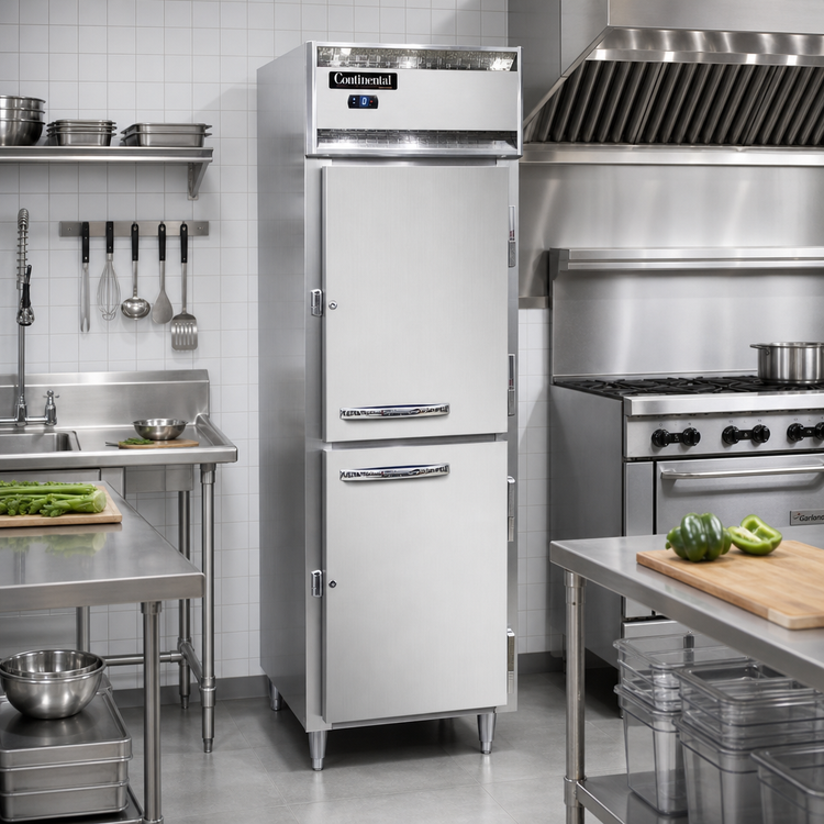 Product image #2 for Continental Refrigerator D1FNSAHD Designer Line 1-Section Shallow Depth Half-Door Reach-In Freezer