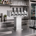 Thumbnail image #2 for Perlick 5-Faucet Extra High Countertop Glycol-Cooled Tee Draft Beer Tower, Polished Chrome