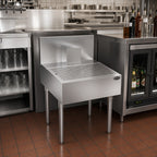 Thumbnail image #2 for Krowne Royal Series KR24-BD24 Underbar Beer Drainer, 24 x 24 Inches, Stainless Steel, Rear Beer Chase, Removable Perforated Insert