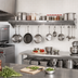 Thumbnail image #2 for John Boos Stallion Wall-Mount Pot Rack Shelf, 108 Inches Wide x 18 Inches Deep