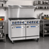 Thumbnail image #2 for Imperial Pro Series 48-Inch Gas Restaurant Range with 8 Open Burners, Standard Oven and Cabinet Base