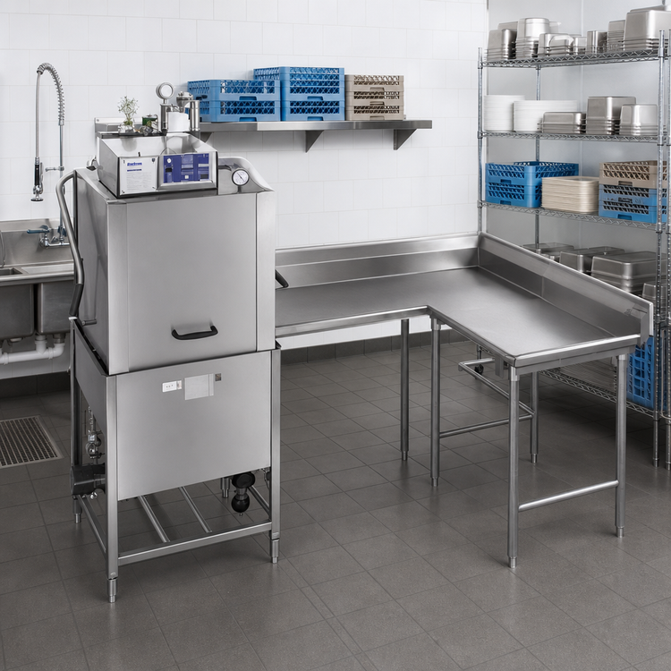 Product image #2 for Right-Hand Corner Clean Dishtable, 72-Inch Machine-To-Corner x 60-Inch Corner-To-End, 16/430 Stainless Steel