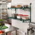 Thumbnail image #2 for Quantum Cantilever Double-Shelf Wall-Mount Wire Shelving Unit, 36 x 14 Inches, Green Epoxy