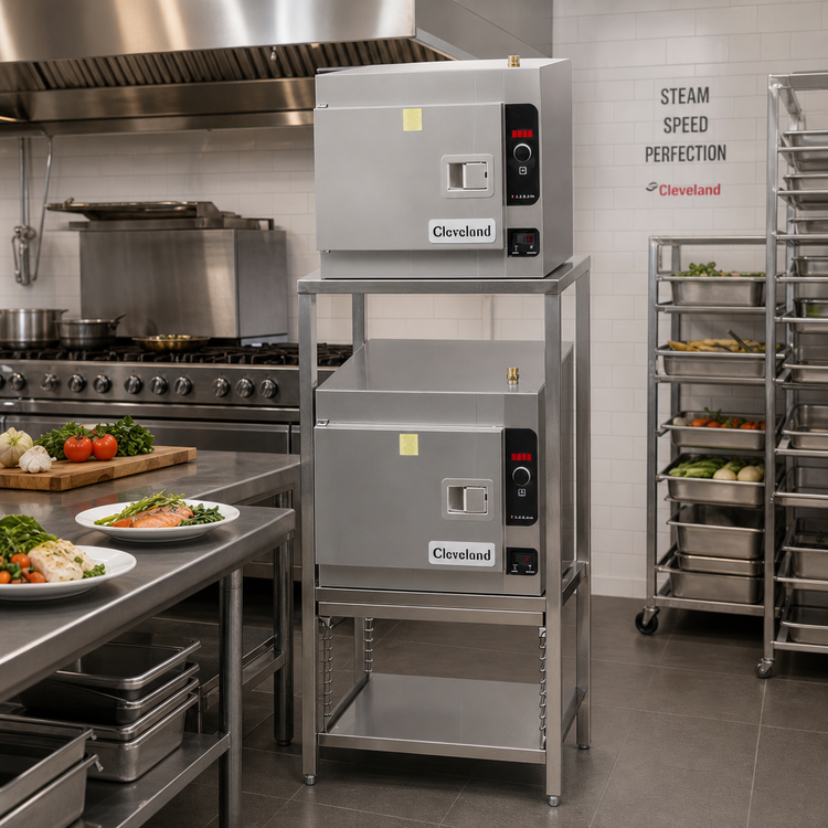 Product image #2 for Steamcraft Ultra 3 Stacked Electric High-Speed Convection Steamer with Stand, 2 Compartments, EasyTimer