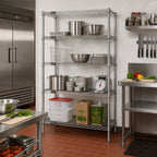 Thumbnail image #2 for Quantum WR63-3060S Wire Shelving Starter Unit, 60"W x 30"D x 63"H, 4-Shelf Stationary, 304 Stainless Steel, 600-800 lb. Capacity
