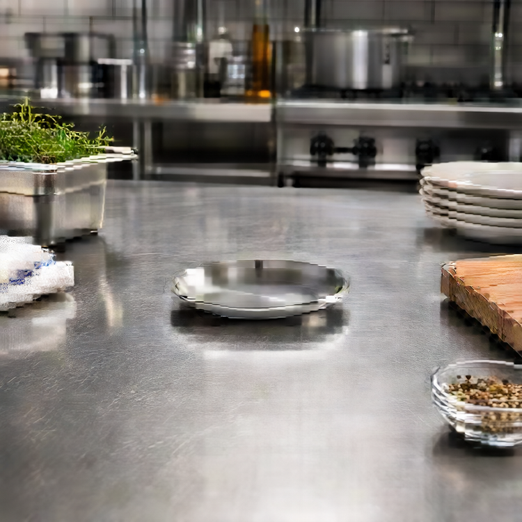 Product image #2 for American Metalcraft 4-Inch Round Stainless Steel Plate with Satin Finish