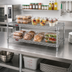Thumbnail image #2 for Eagle Group QuadTruss 2-Tier Front Case Merchandise Wire Shelving Unit, 30W x 14D x 14H, Chrome Finish