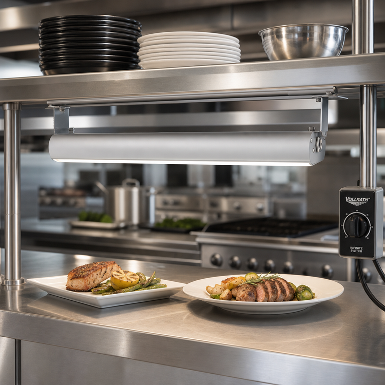 Product image #2 for Vollrath 30-Inch Low Profile Unlighted Strip Heat Lamp with Remote Infinite Switch, 208V