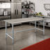 Thumbnail image #2 for Eagle Budget Series 84-Inch x 30-Inch Flat Top Work Table with 430 Stainless Steel Top and Galvanized Base