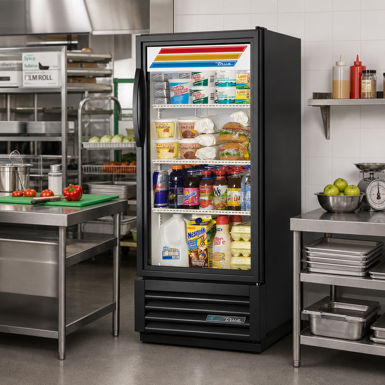 Product image #2 for True GDM-10-HC~TSL01 1-Section Glass Door Merchandiser Refrigerator with Low-E Hinged Glass Door