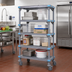 Thumbnail image #2 for Quantum Millenia Mobile Polymer Shelving Starter Unit with 4 Shelves, 42W x 18D x 62H