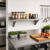 Thumbnail image #2 for Advance Tabco 30 Inch x 12 Inch Wall-Mounted 304 Stainless Steel Shelf, 16 Gauge, Satin Finish