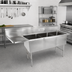Thumbnail image #2 for John Boos B Series 3-Compartment Sink with Left Drainboard, 24-Inch Bowls