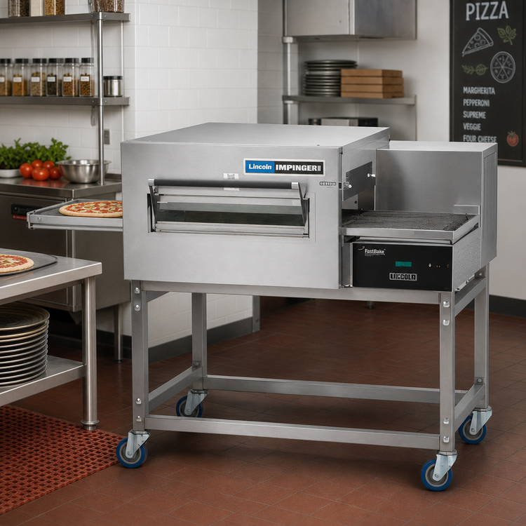 Product image #2 for Lincoln Impinger II Single-Deck Natural Gas Conveyor Pizza Oven with FastBake, Front Loading, Right-to-Left Belt