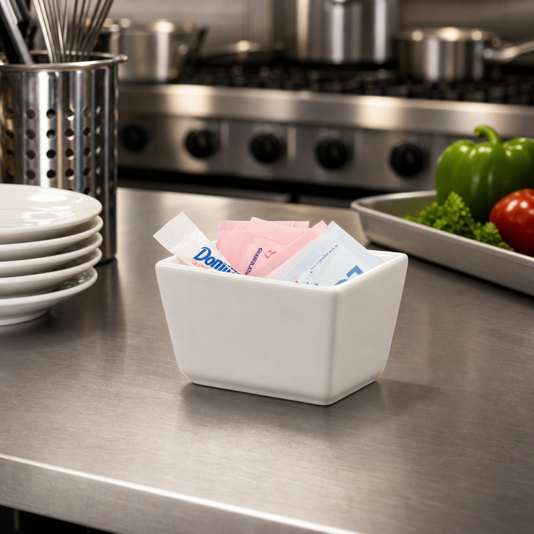 Product image #2 for American Metalcraft Ceramic Sugar Packet Holder, 3 1/2 x 2 1/2 x 2 Inches