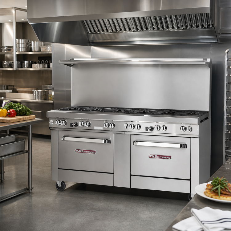 Product image #2 for Southbend Ultimate 72-Inch Gas Restaurant Range with 10 Open Burners and 2 Convection Ovens