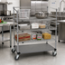 Thumbnail image #2 for Quantum 4-Shelf Stainless Steel Utility Cart with 3-Sided Frame and U-Handle, 60 x 24 x 60 Inches, 1,200 lb. Capacity