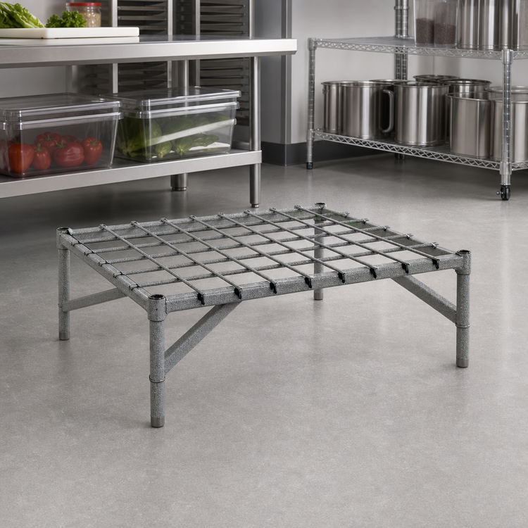 Product image #2 for Metro Super Erecta 24 x 24 Inch Dunnage Rack with Lift-Off Mat, Metroseal 3 Epoxy-Coated, 1600 lb. Capacity