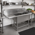 Thumbnail image #2 for John Boos Pro-Bowl 2-Compartment Stainless Steel Sink with Left Drainboard and 10-Inch Backsplash