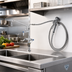 Thumbnail image #2 for T&S Brass Single-Hole Deck-Mount Pantry Mixing Faucet with 12-Inch Swing Nozzle and Spray Unit