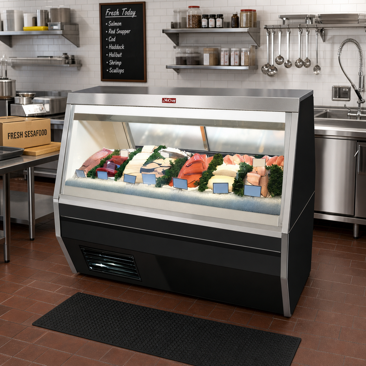 Product image #2 for Howard-McCray 50-Inch Remote Double-Duty Fish/Poultry Service Case with Straight Glass Front and LED Lighting
