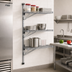 Thumbnail image #2 for Eagle Group Adjustable Post Wire Wall Mount Prepackaged Mid Unit for 18-Inch Shelves, 54-Inch High, Chrome Plated