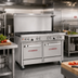 Thumbnail image #2 for Southbend Ultimate 48-Inch Stainless Steel Gas Restaurant Range with 7 Open Burners, Standard Oven, and Cabinet Base