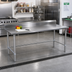 Thumbnail image #2 for 108-Inch Stainless Steel Work Table with 5-Inch Backsplash and Safety Edge