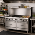 Thumbnail image #2 for Garland US Range U Series 60-Inch Gas Restaurant Range with 8 Open Burners, 12-Inch Griddle, and 2 Storage Cabinets