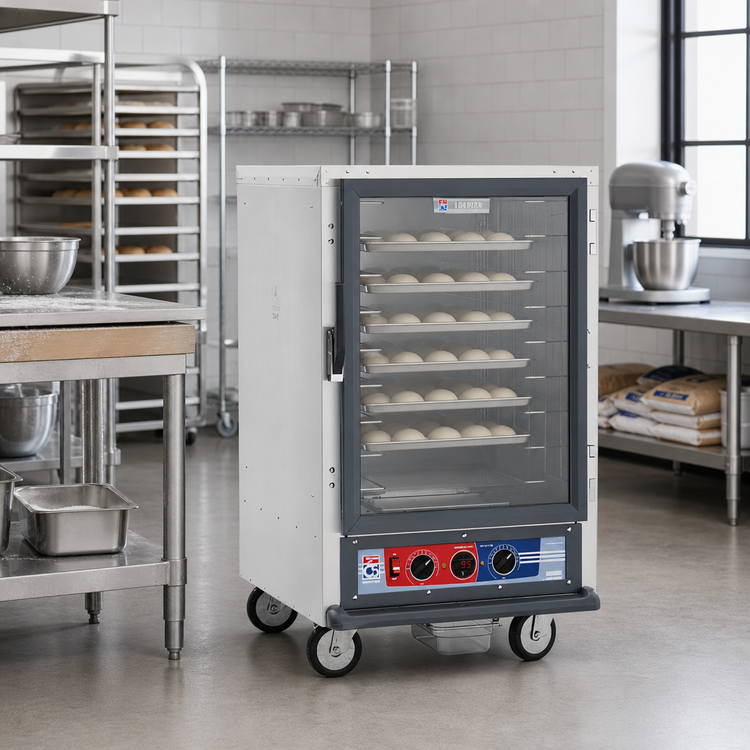 Product image #2 for Metro C5 1 Series Half-Height Mobile Non-Insulated Proofing Cabinet with Clear Polycarbonate Door and Lip Load Slides