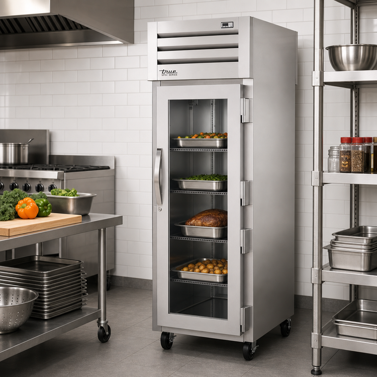 Product image #2 for True SPEC SERIES Pass-Thru Heated Holding Cabinet, 1 Section, Glass Front and Solid Rear Swing Doors, Stainless Steel, 208-240V