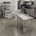 Thumbnail image #2 for Advance Tabco Island Soil L-Shaped Right-Hand Dish Table with Pre-Rinse Sink, 143 Inches, 14 Gauge 304 Stainless Steel