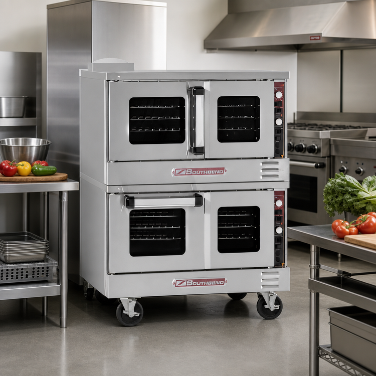 Product image #2 for Southbend TruVection Low-Profile Double-Deck Standard-Depth Gas Convection Oven, 5-Pan Capacity per Deck