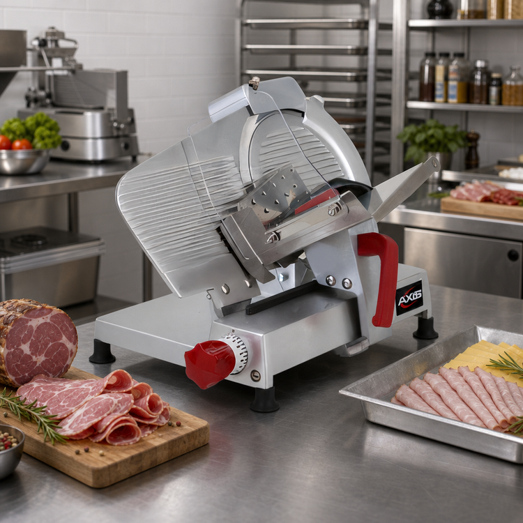 Product image #2 for Axis 12-Inch Manual Gravity Feed Meat Slicer, Belt-Driven, 1/2 HP (AX-S12 ULTRA)