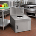 Thumbnail image #2 for Spec-Bar 12 x 24 Inch Dry Waste Unit with 6-Inch Round Opening, Stainless Steel