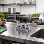 Thumbnail image #2 for T&S Brass B-5110-CR-LN Workboard Mixing Faucet, 4-Inch Centers, Deck Mount, Less Nozzle, Lever Handles, Ceramic Valves