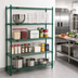 Thumbnail image #2 for Eagle Valu-Gard Quad-Adjust 4-Tier Stationary Wire Shelving Starter Unit, 60-Inch W x 24-Inch D x 74-Inch H